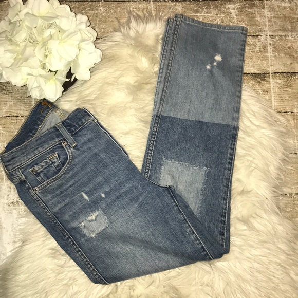 7FAM Edie High Waist Crop Straight Leg Jeans - Picture 2 of 8